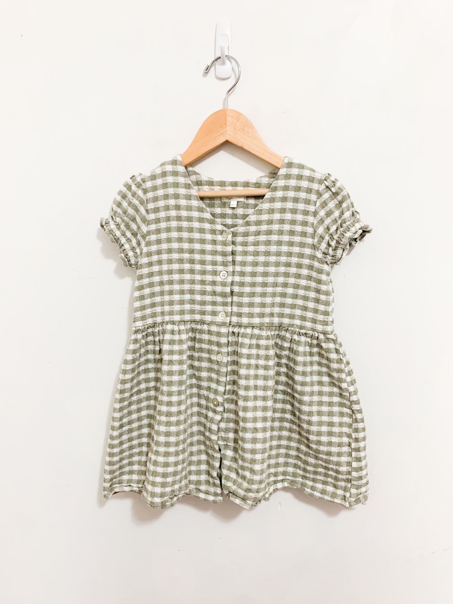 Rylee + Cru Checkered Cotton Dress 4-5 years