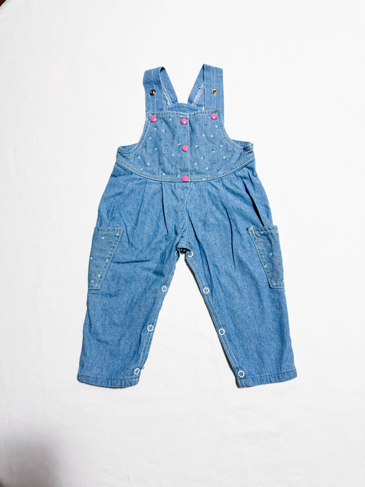 Vintage Ruffniks Chambray Overalls Size 12 months