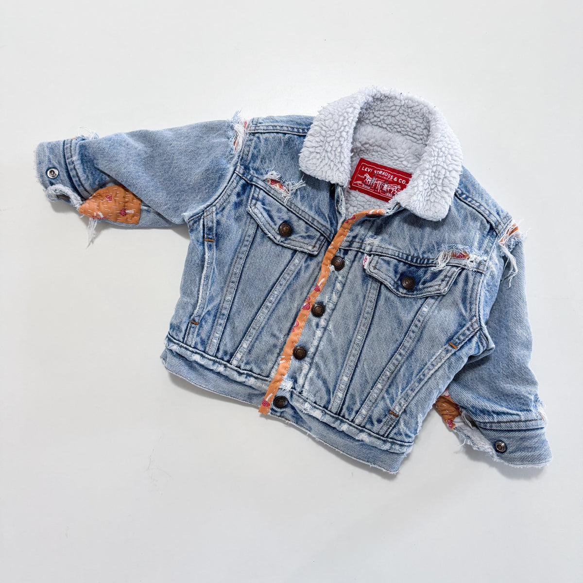 Vintage Levi’s Mended Trucker Jacket size 12-18 months