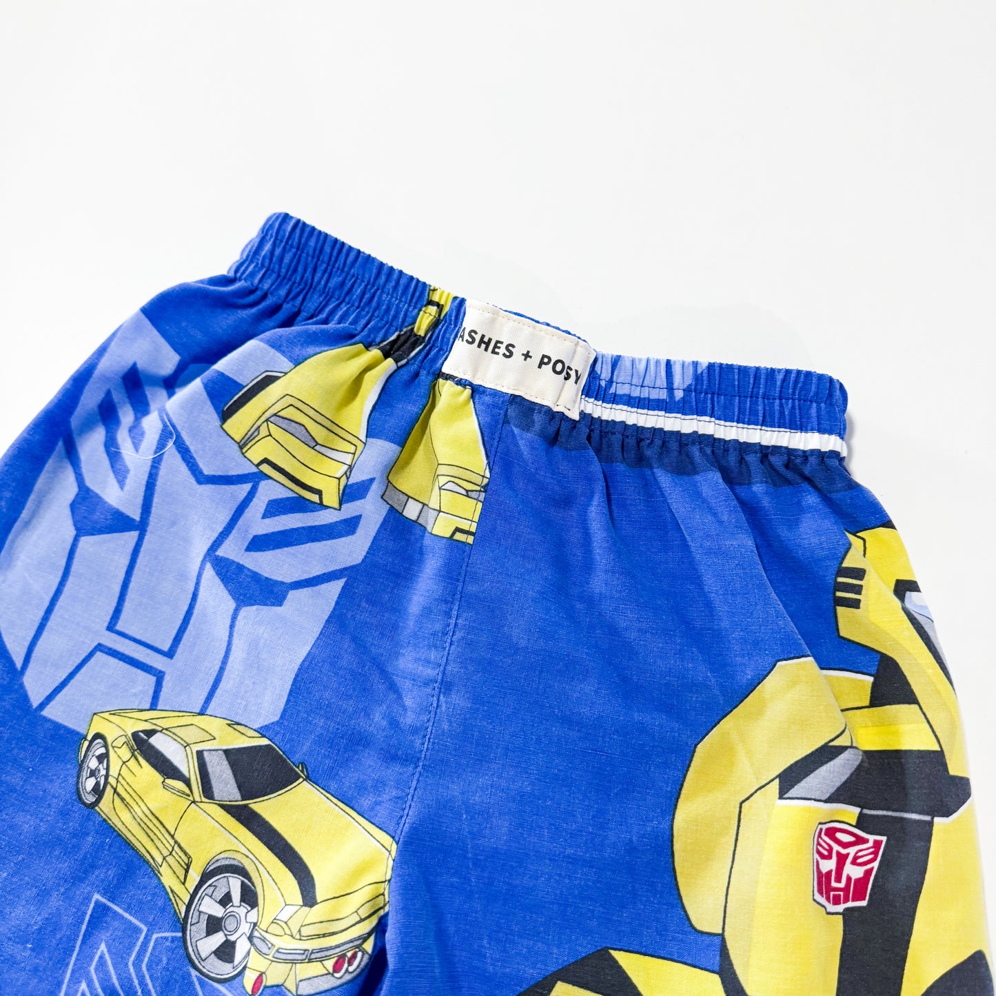 Vintage Upcycled Transformers Bumblebee Balloon Pants 3-5 years