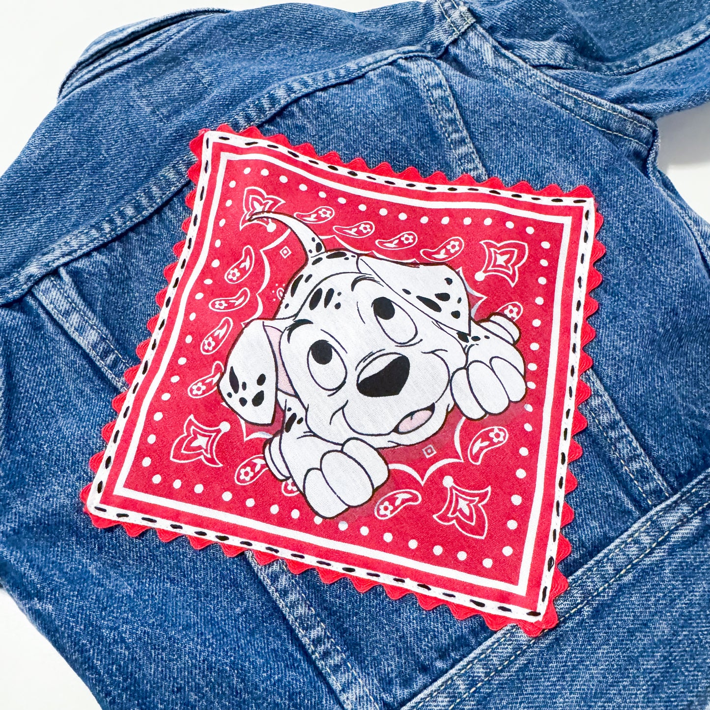 Vintage Lee Upcycled 101 Dalmatians Denim Jacket