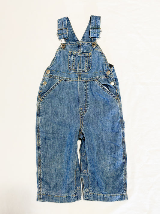 Vintage/Y2K Teddy’s Choice Denim Jersey Lined Overalls 24 months