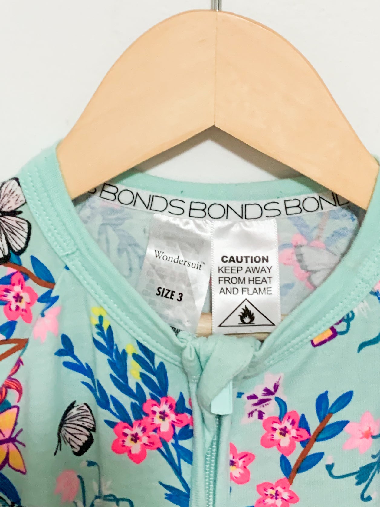 Bonds Floral Butterfly Wondersuit Size 3