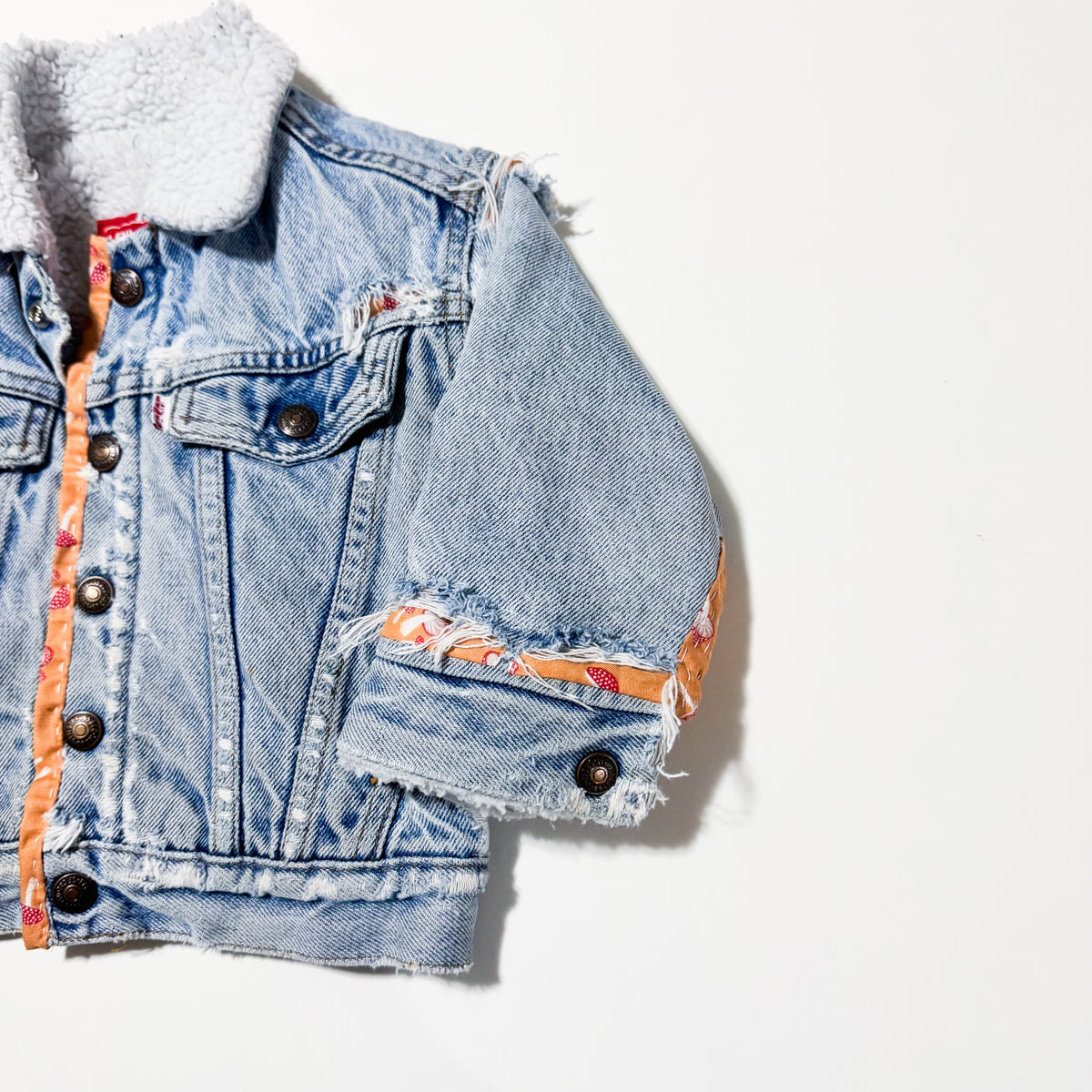 Vintage Levi’s Mended Trucker Jacket size 12-18 months