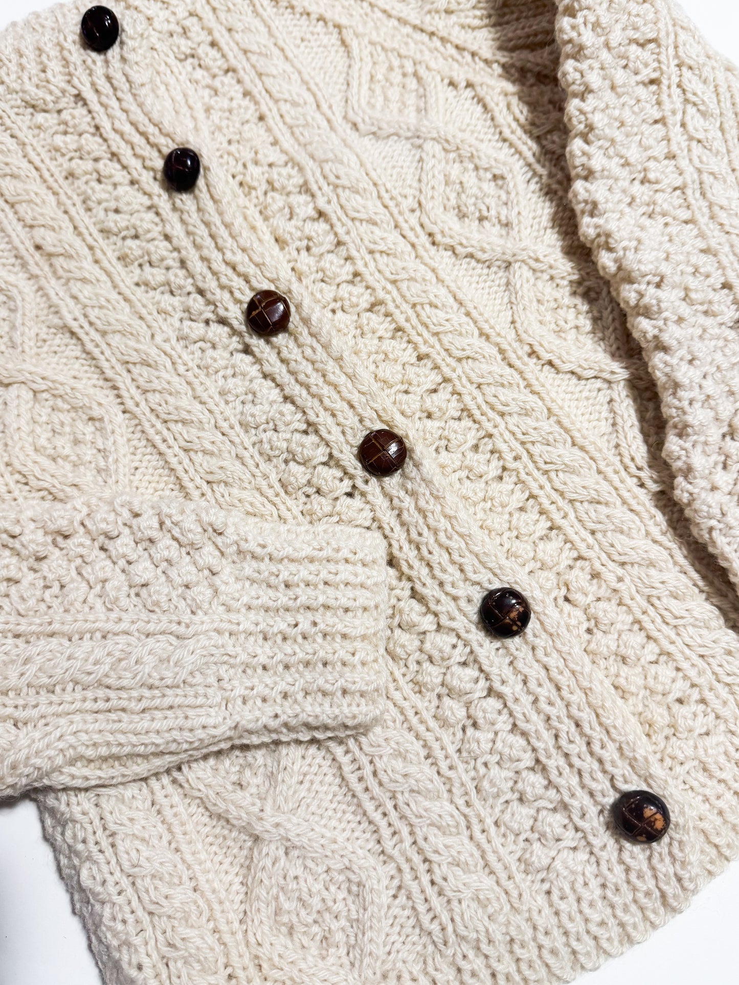 Vintage Wool Fisherman Cardigan 4-6Y