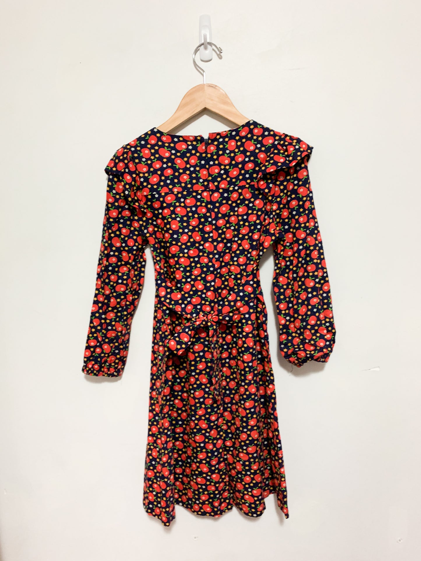 Vintage Handmade Apple + Floral AOP Dress 5-7 years