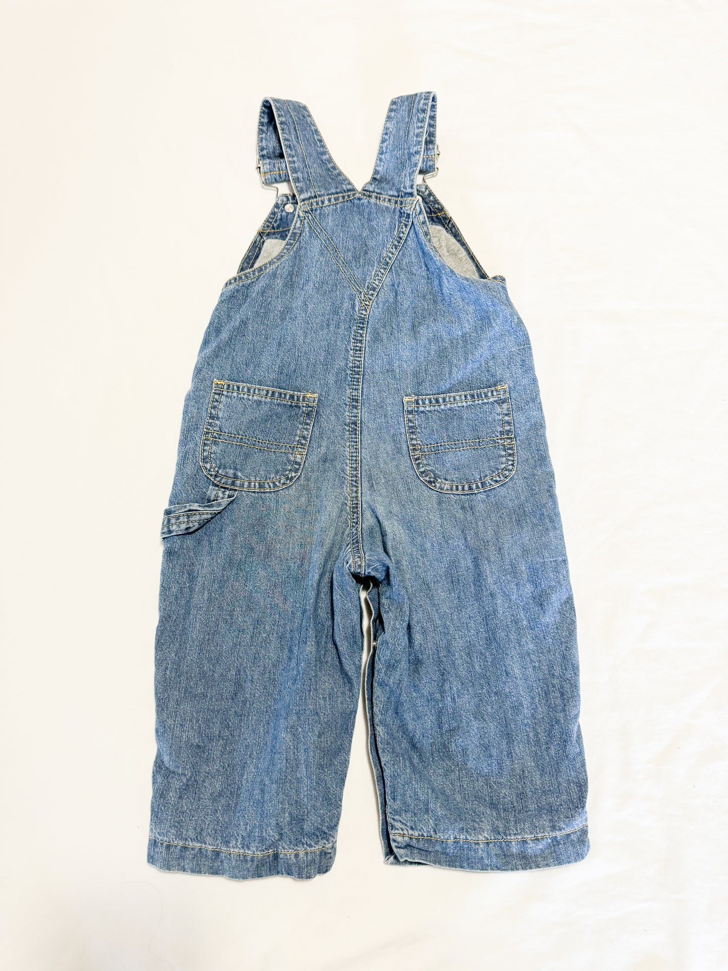 Vintage/Y2K Teddy’s Choice Denim Jersey Lined Overalls 24 months