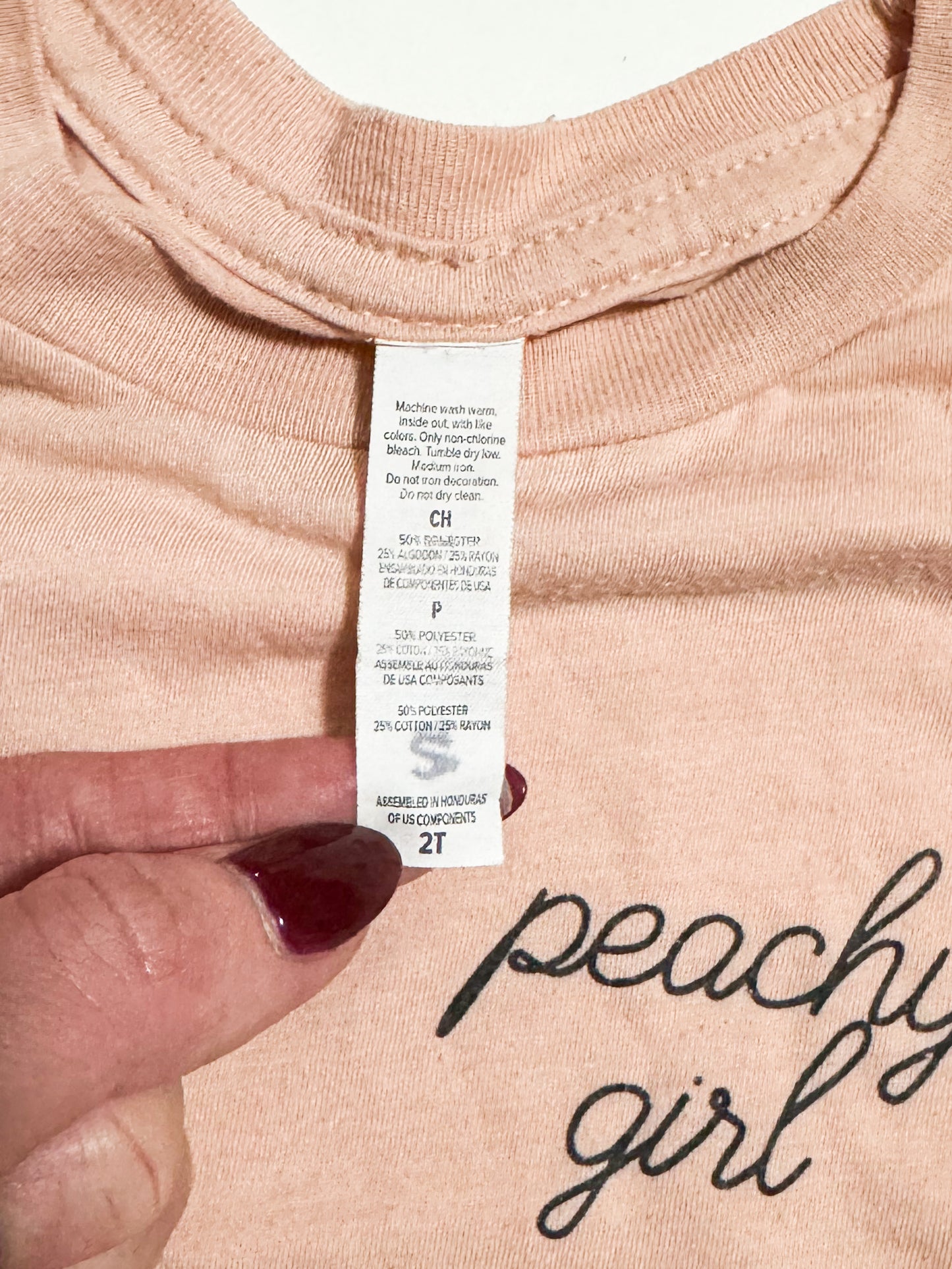 Peachy Girl T-shirt size 2-3y