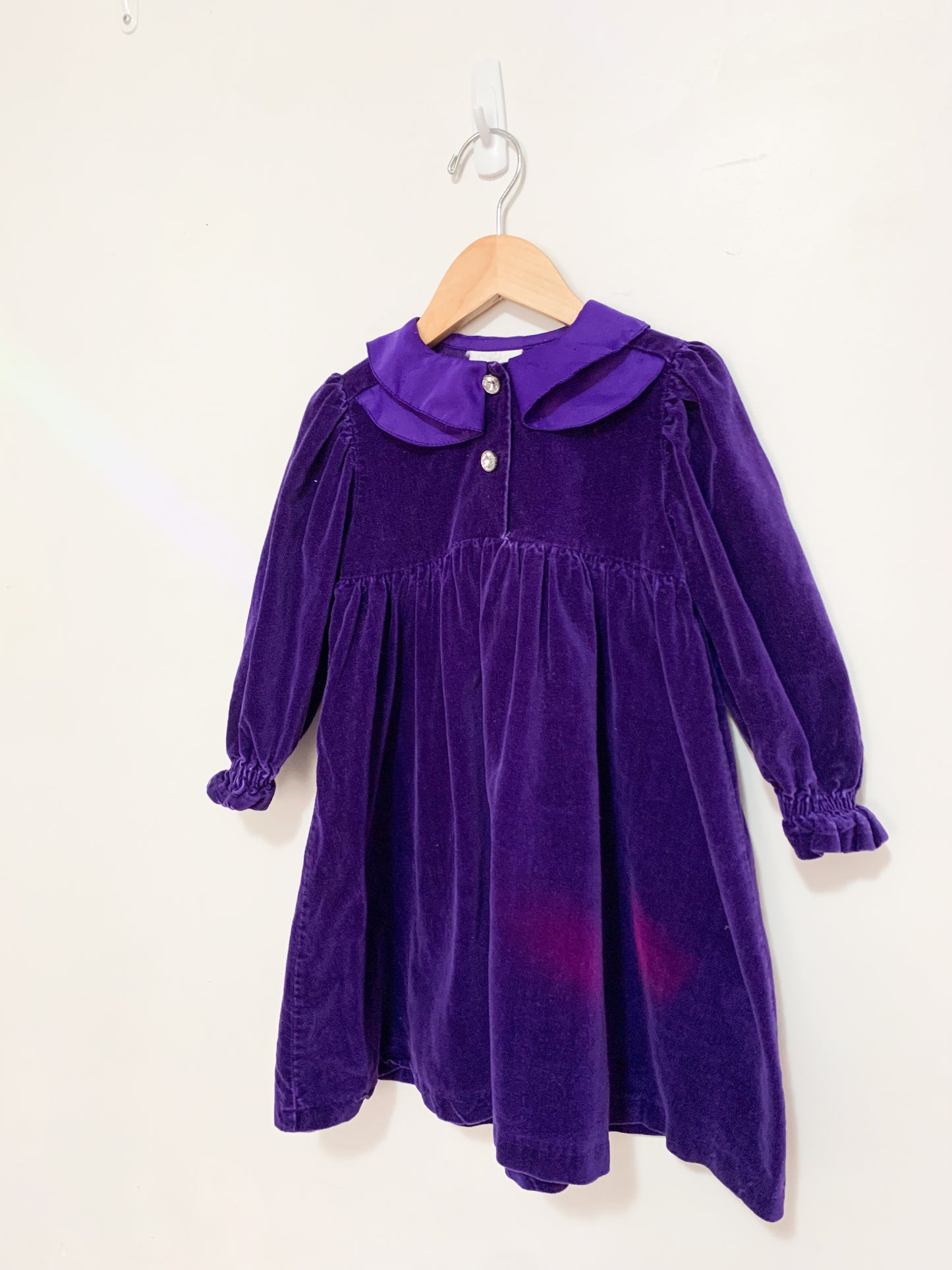 Vintage Please Mum Satin + Velvet Dress 1-2 years