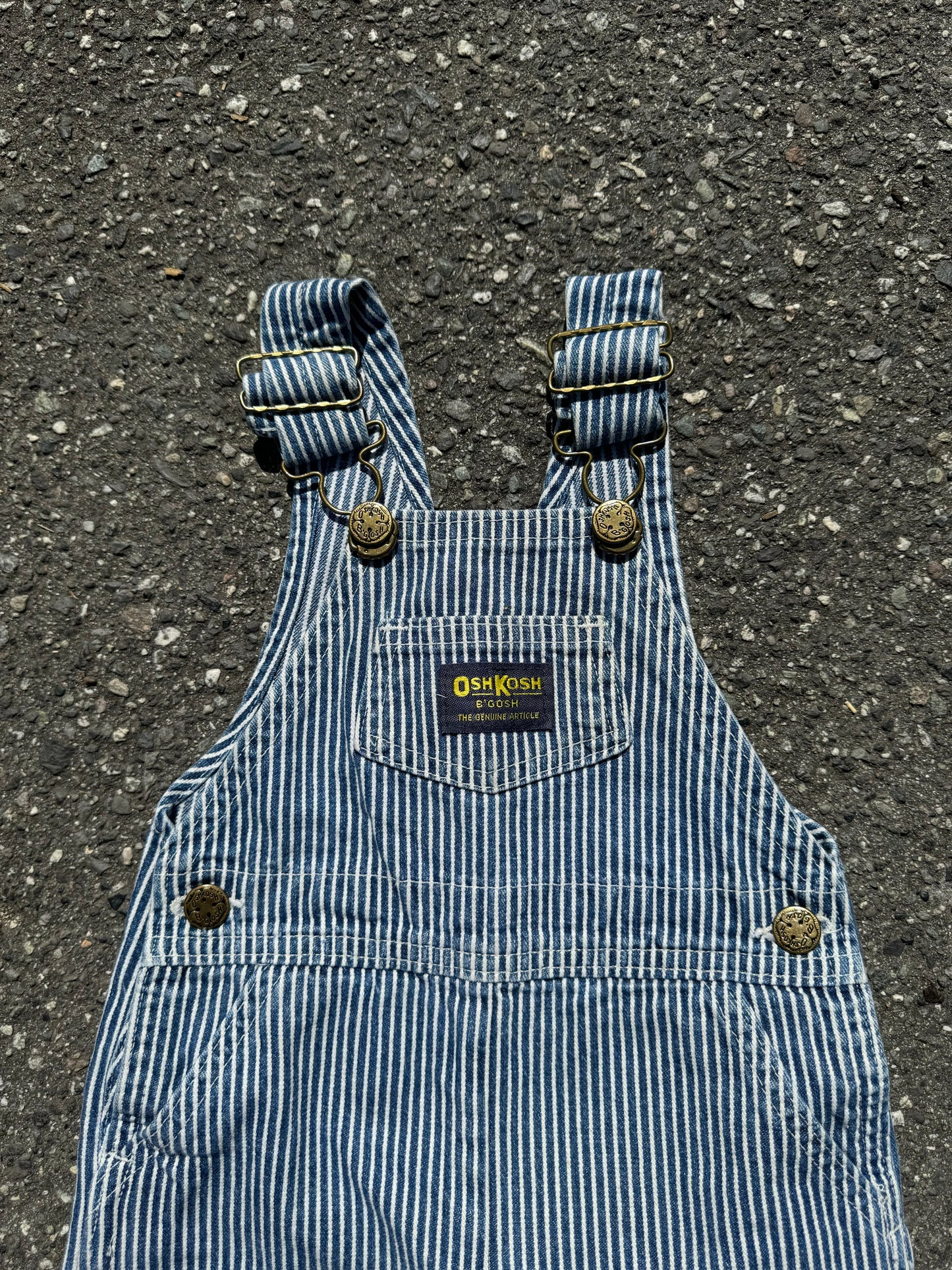 Vintage Oshkosh Hickory Striped Overalls 18 months