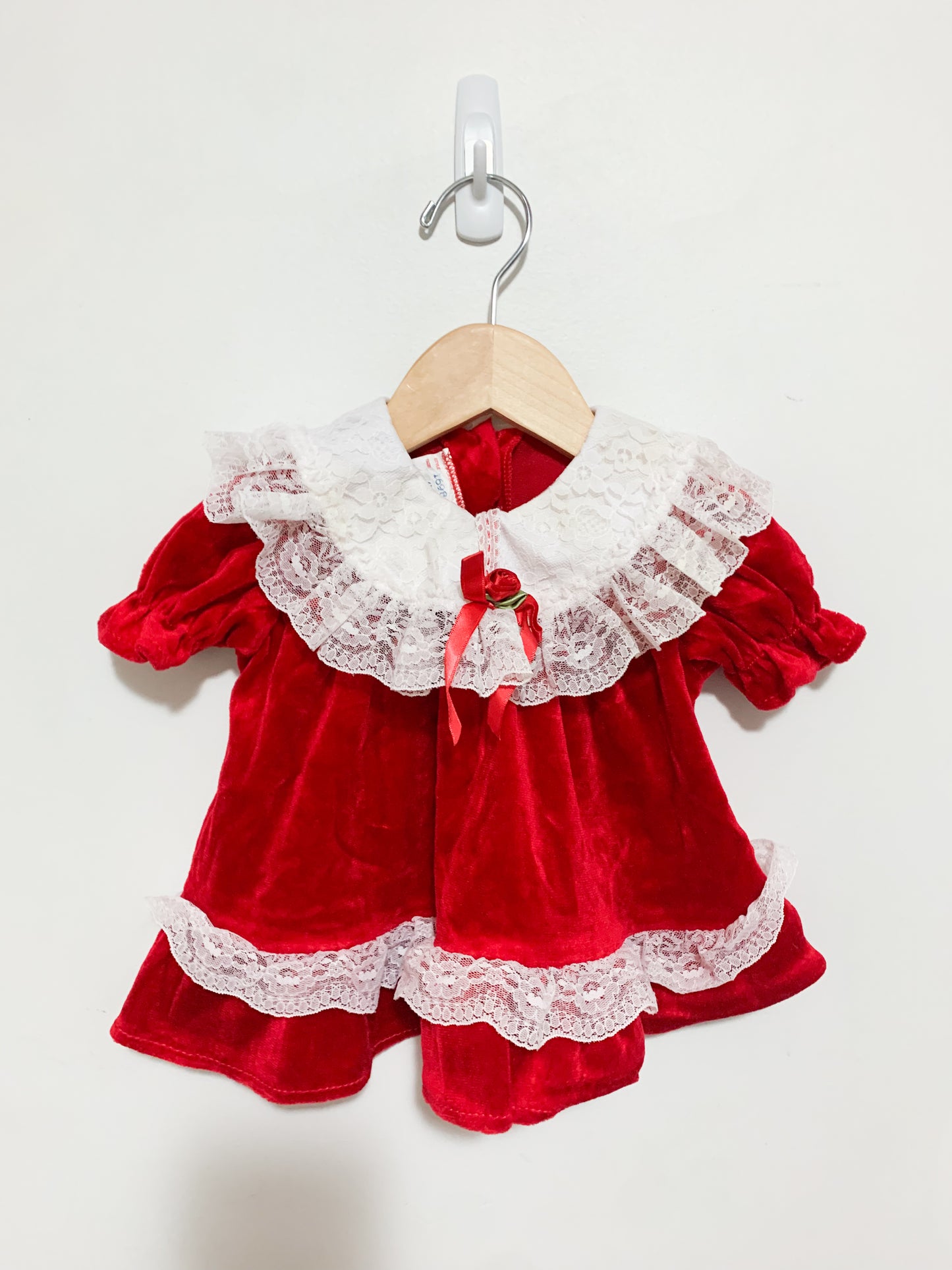 Vintage Little Beauty Velour Dress 3-6 months