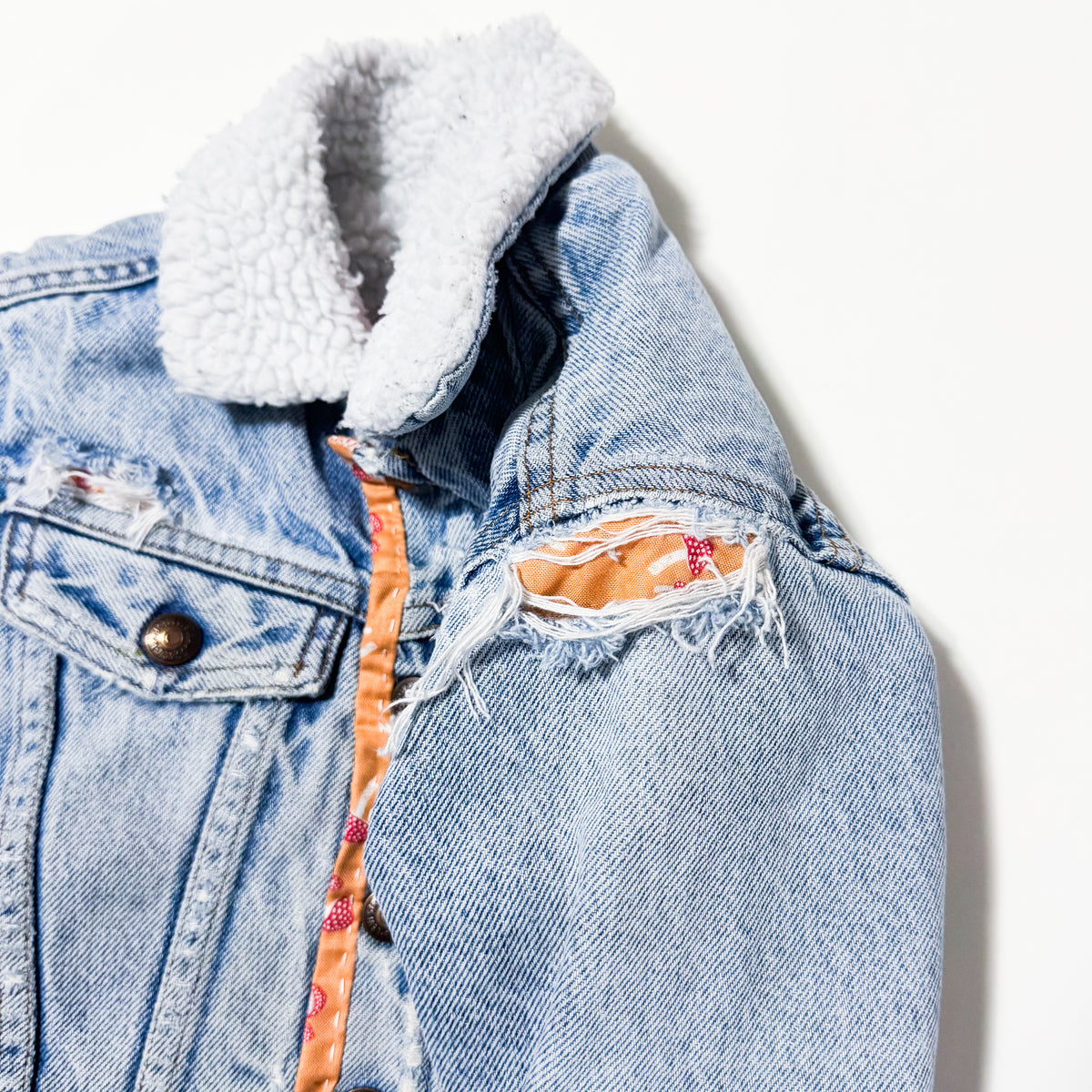 Vintage Levi’s Mended Trucker Jacket size 12-18 months