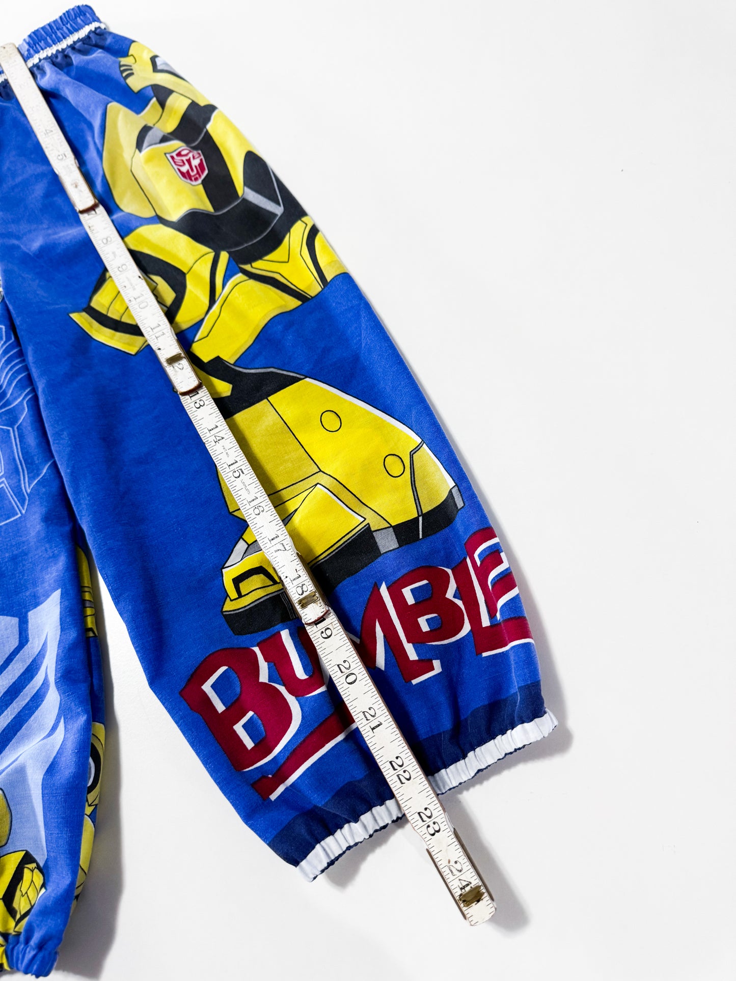 Vintage Upcycled Transformers Bumblebee Balloon Pants 3-5 years