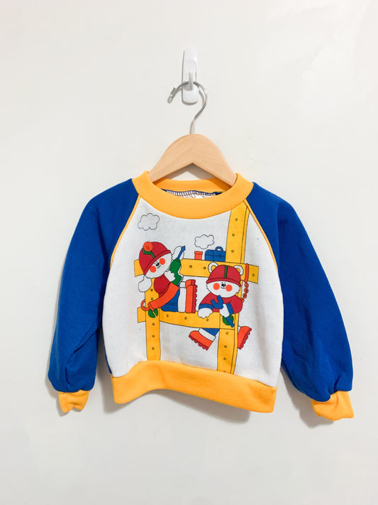 Vintage Littlw Wishes Raglan Sweatshirt 1-2 years