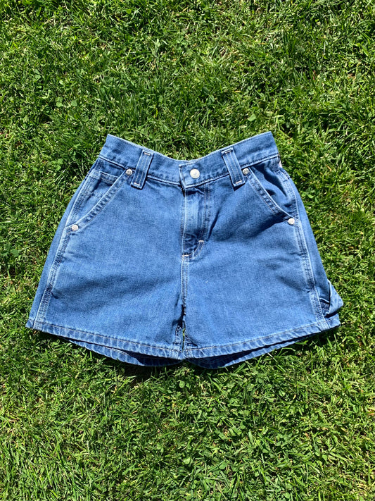 Vintage Lee Denim Carpenter Shorts 7-8 years