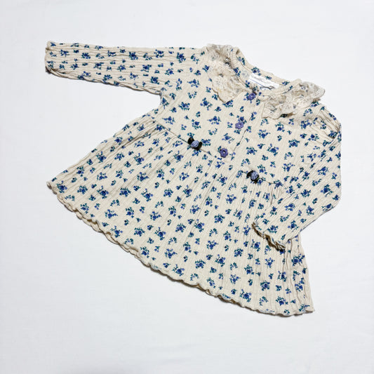 Vinty floral pointelle top