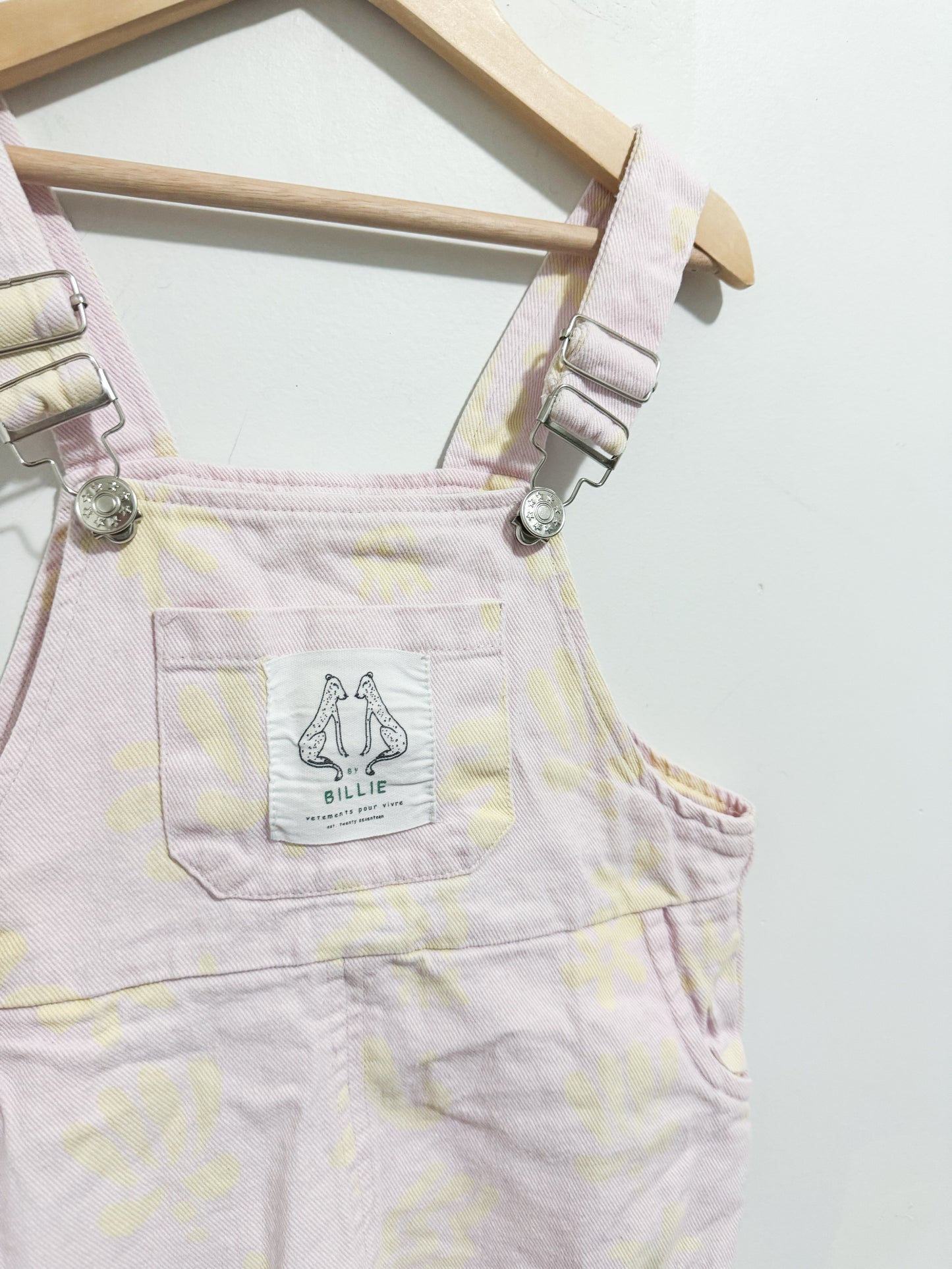 By Billie AOP Pink Shortalls 3-4 years