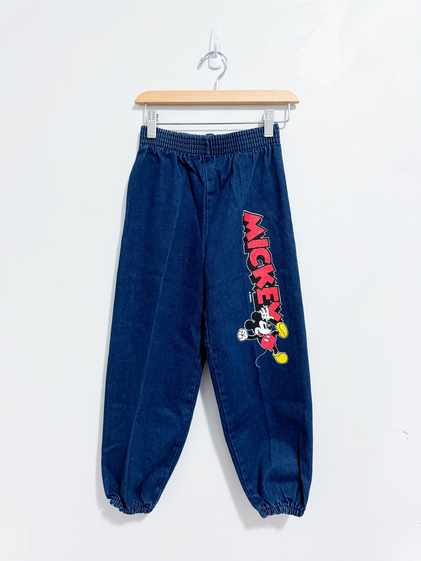 Vintage Disney Mickey Denim Joggers 6 years