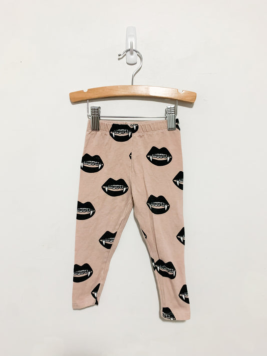 Little Mam Happy Vampire Lips Leggings 4-9 months