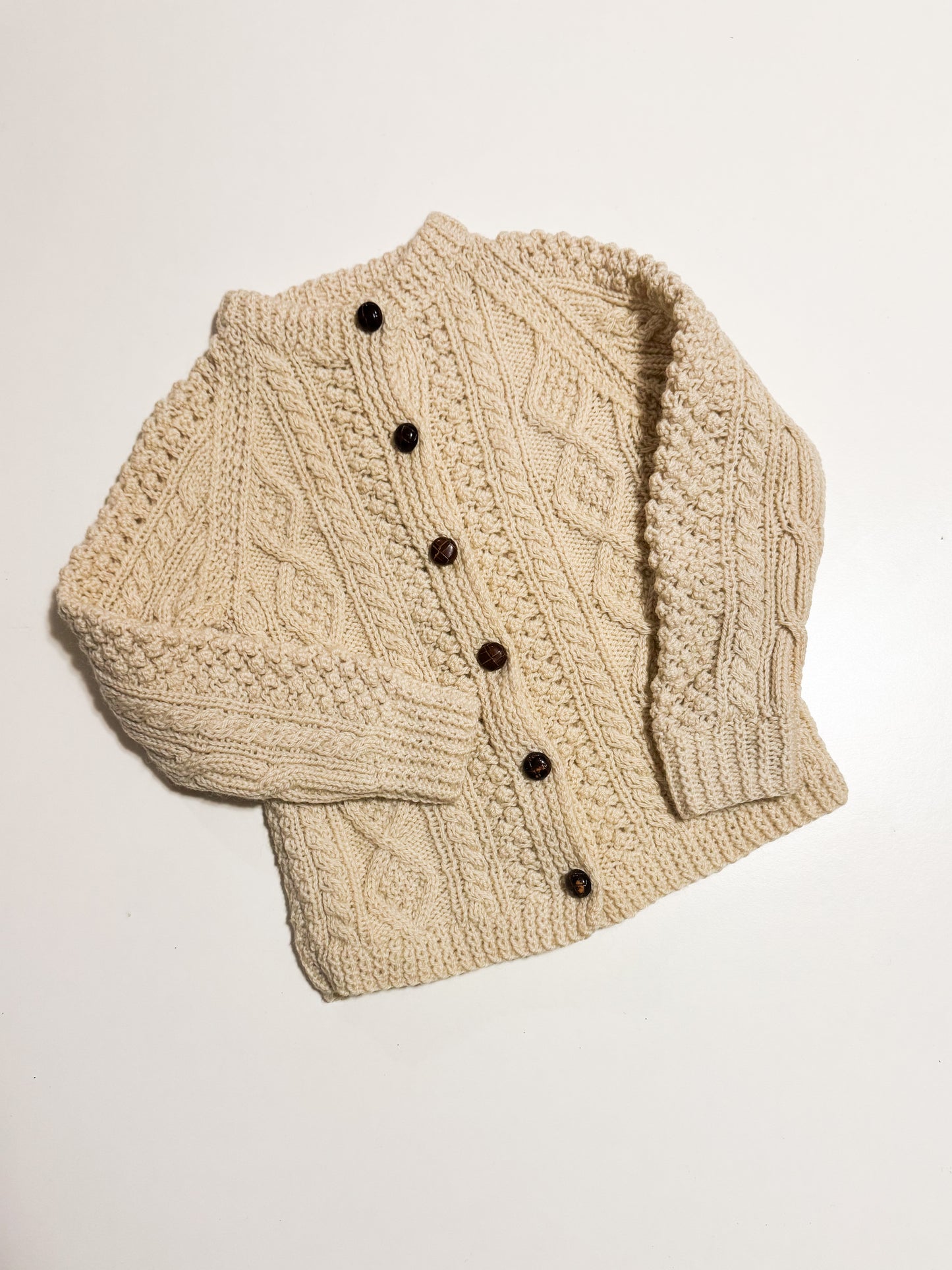 Vintage Wool Fisherman Cardigan 4-6Y