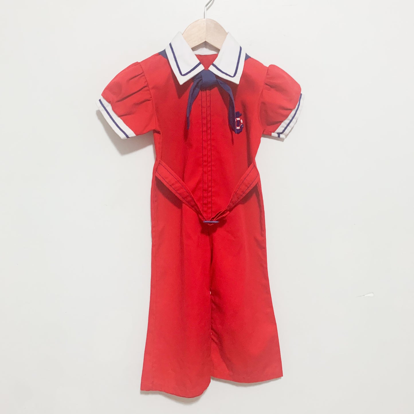 Vintage Nautical Red Jumpsuit 2 years