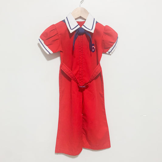 Vintage Nautical Red Jumpsuit 2 years