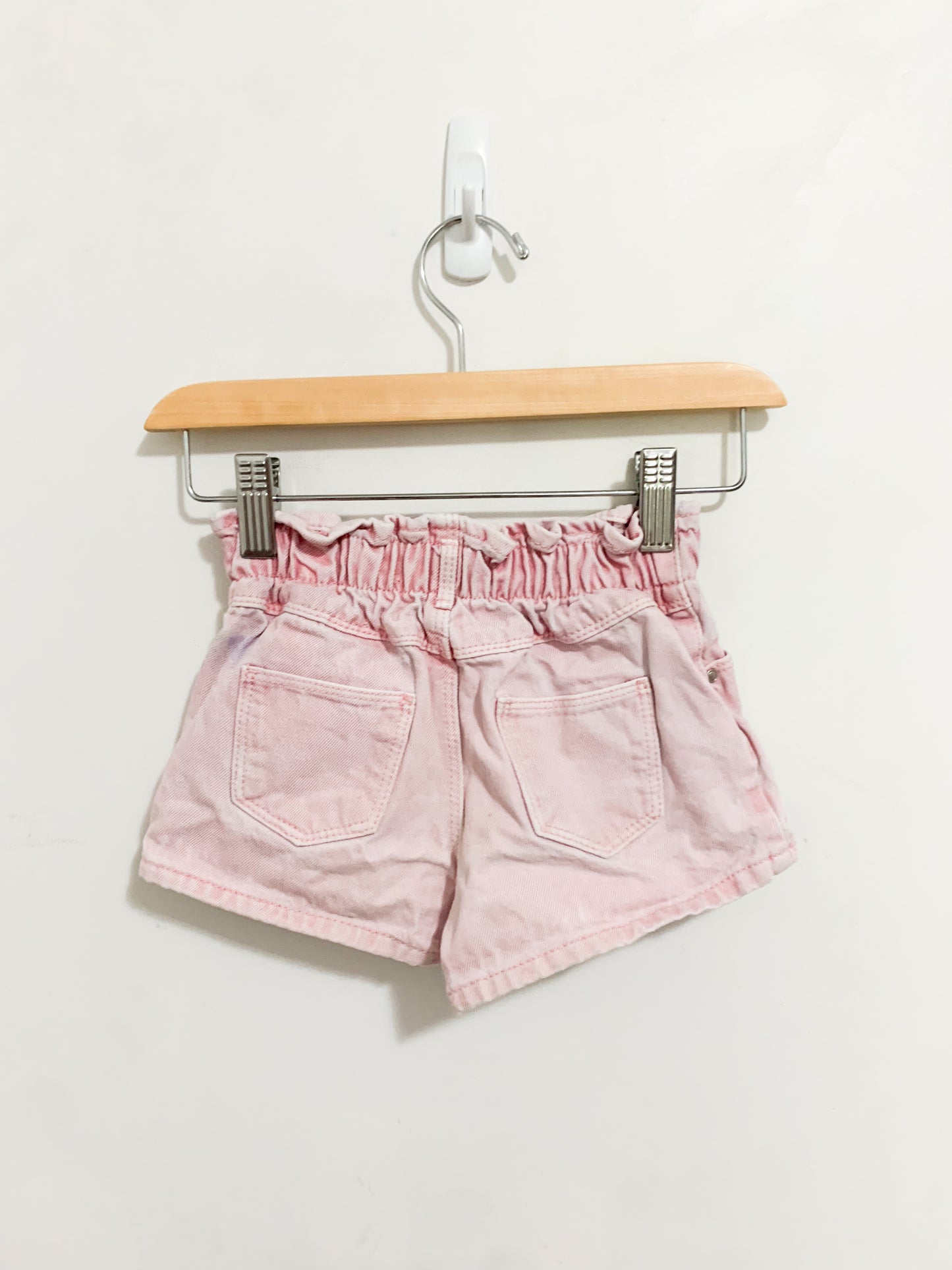 Zara Acid Washed Paperbag Denim Shorts 2-3 years