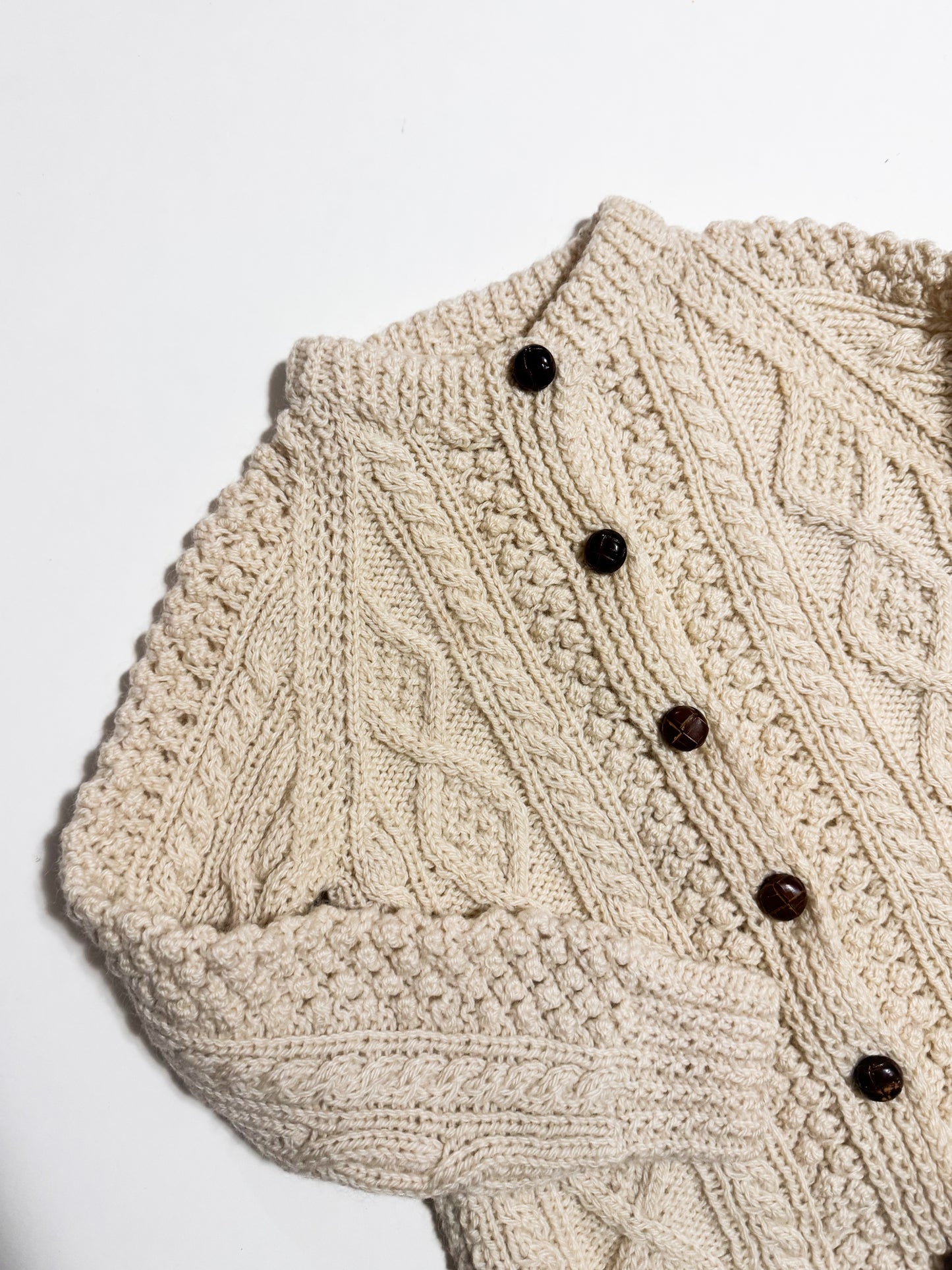 Vintage Wool Fisherman Cardigan 4-6Y