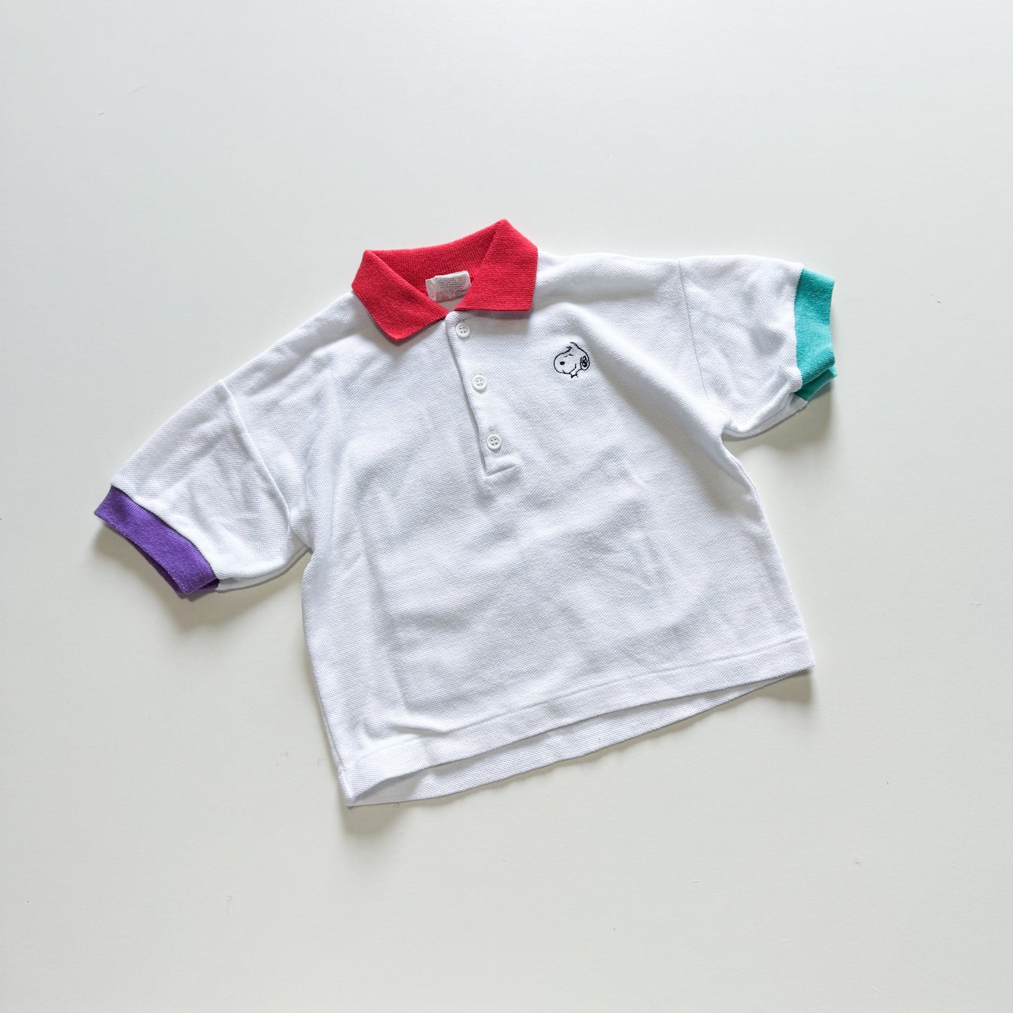 Snoopy colorblock golf shirt