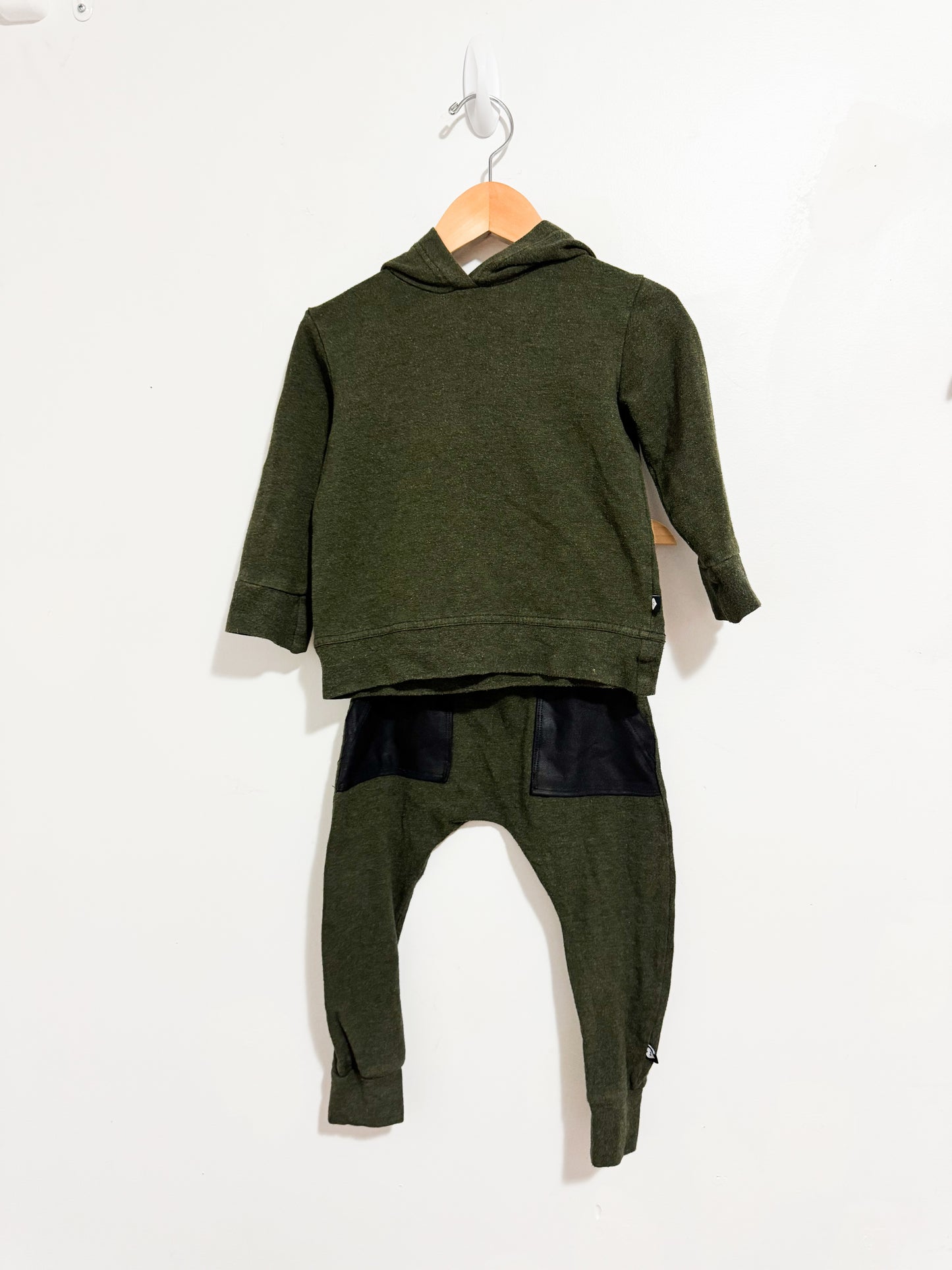 Tiny Button Apparel Hooded Top + Harem Pant Set 1-2 years