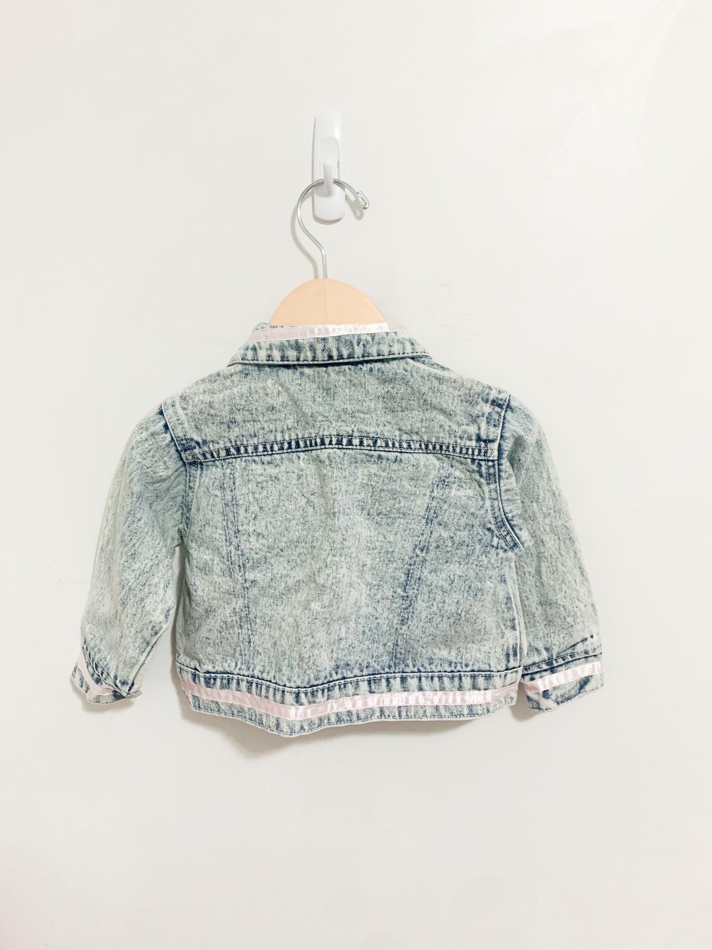 Vintage Hopscotch Acid Wash Cropped Denim Jacket 1-2years