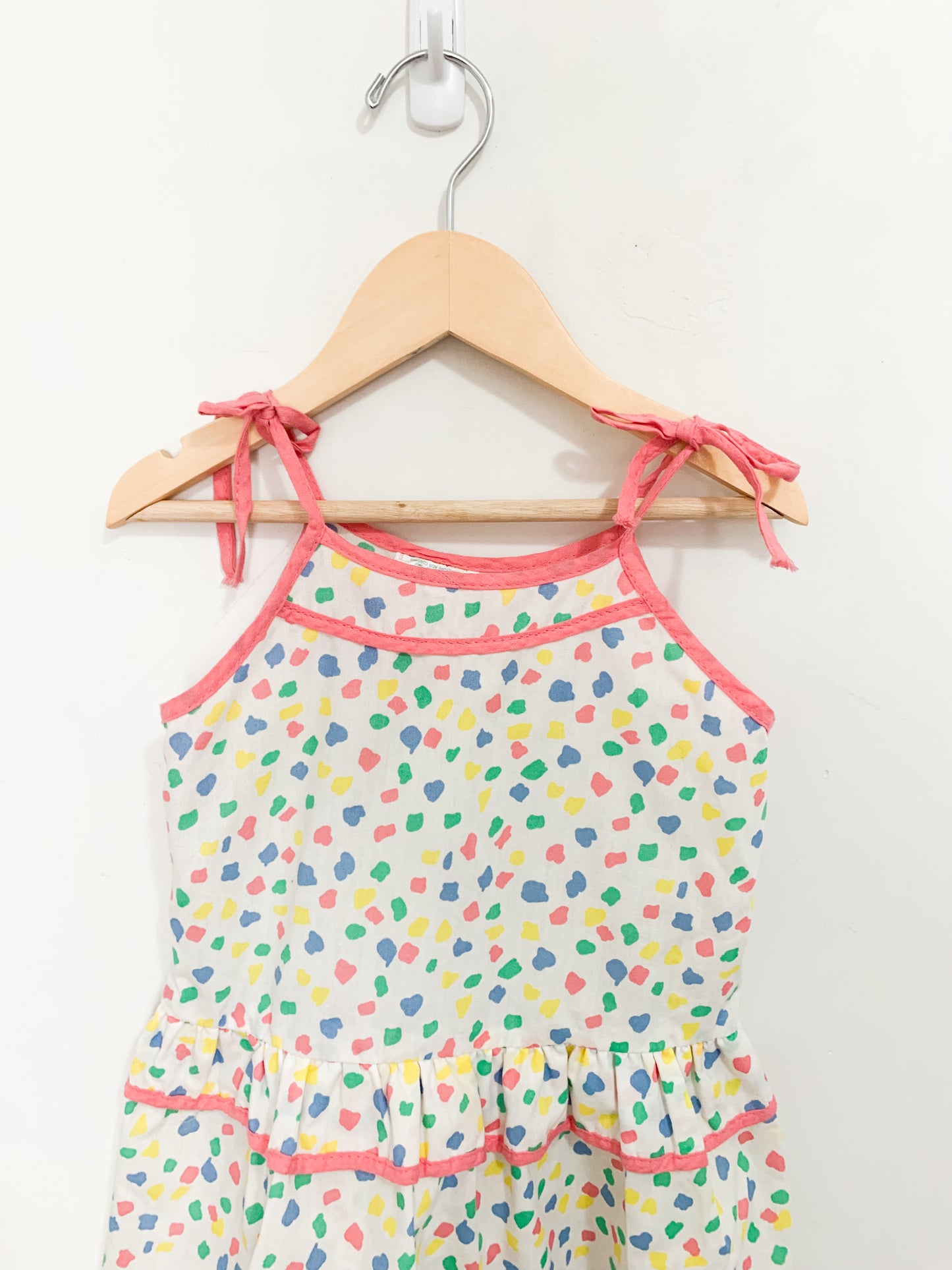 Vintage Spotted Peplum Dress 2-4 years