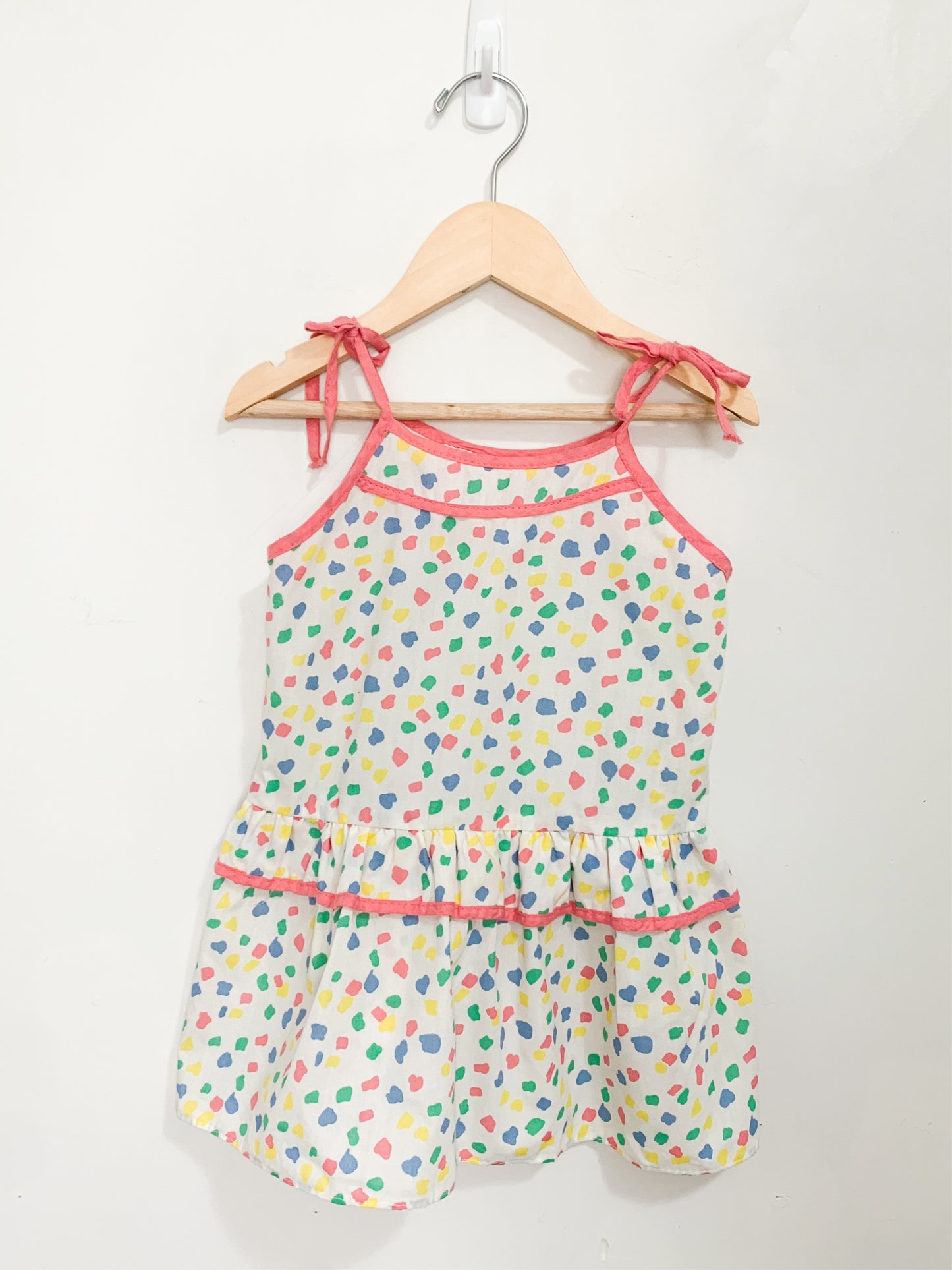 Vintage Spotted Peplum Dress 2-4 years