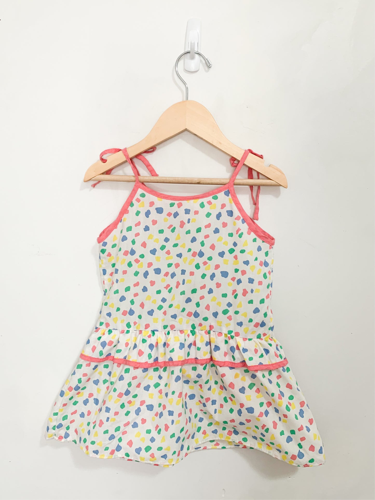 Vintage Spotted Peplum Dress 2-4 years