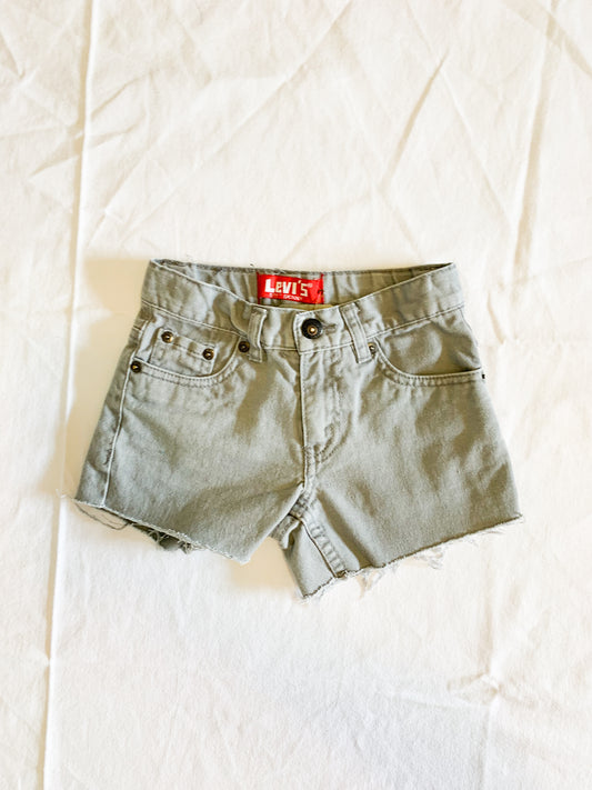 Levis Grey Cutoffs 6 years