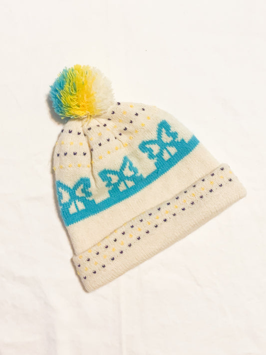 Vintage Pom Pom Butterfly Toque 2-4 years