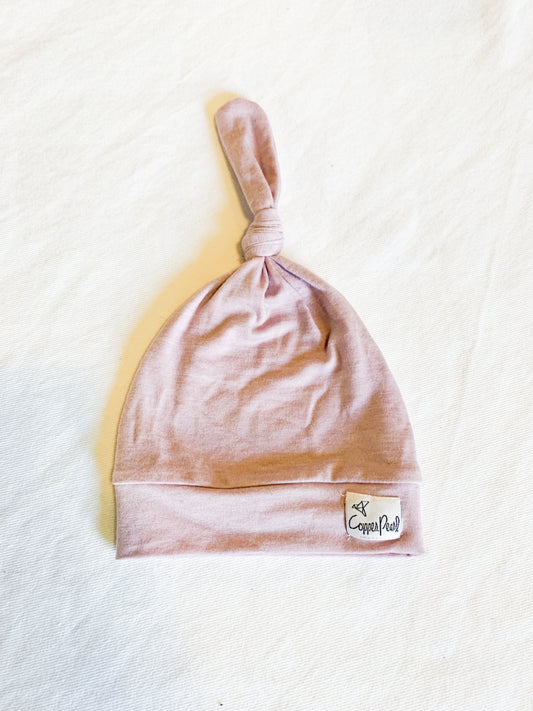 Copper Pearl Lavender Baby Beanie NB-3 months