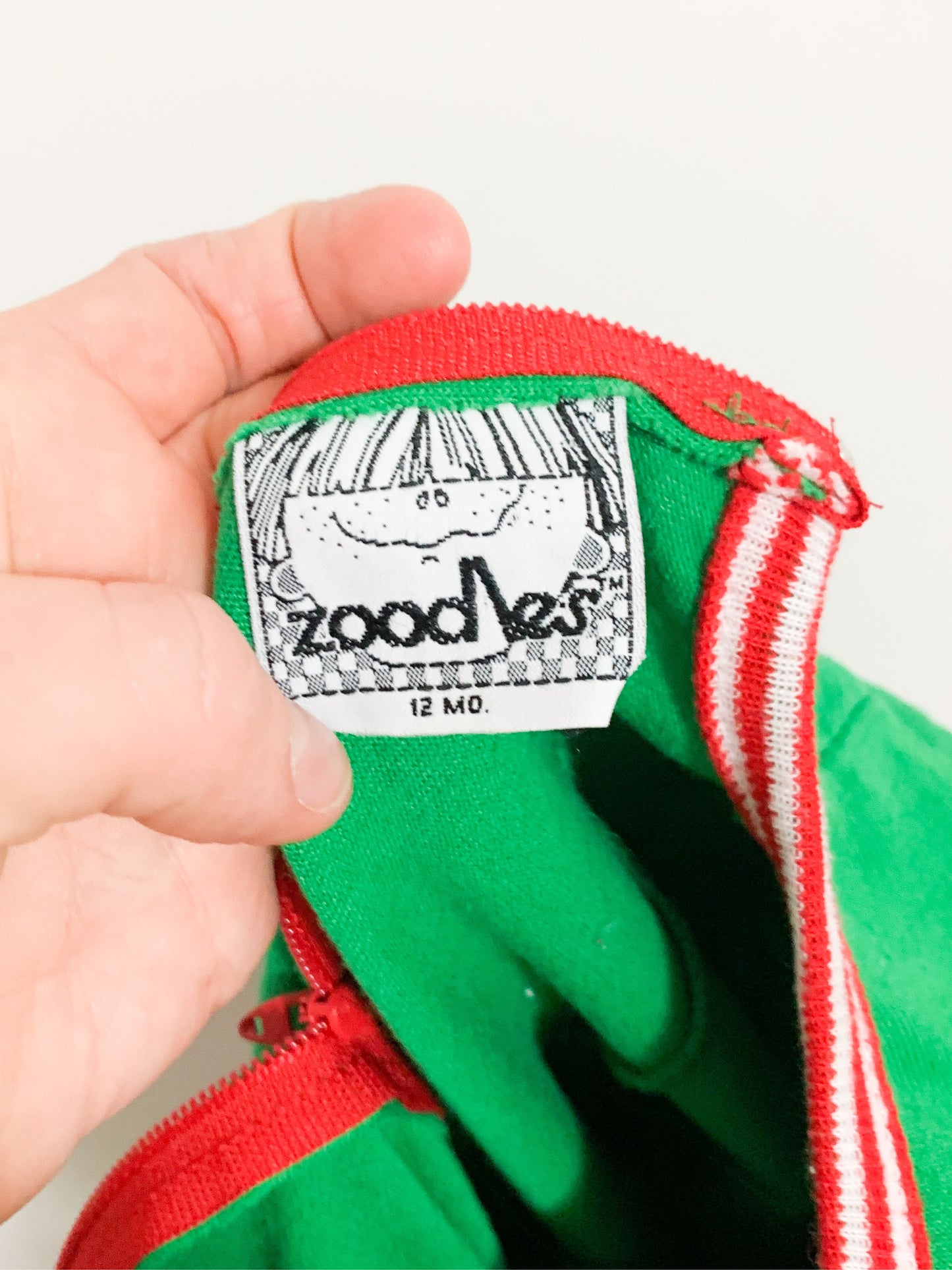 Vintage Zoodles Christmas Bubblesuit 9-18 months